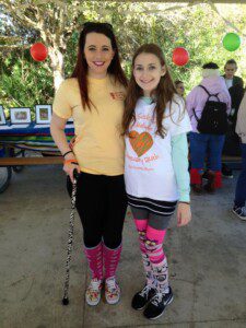 RSDSA Special Events Coordinator, Sammie, with Crazy Sock Day/Crazy Sock Walk Founder Melanie