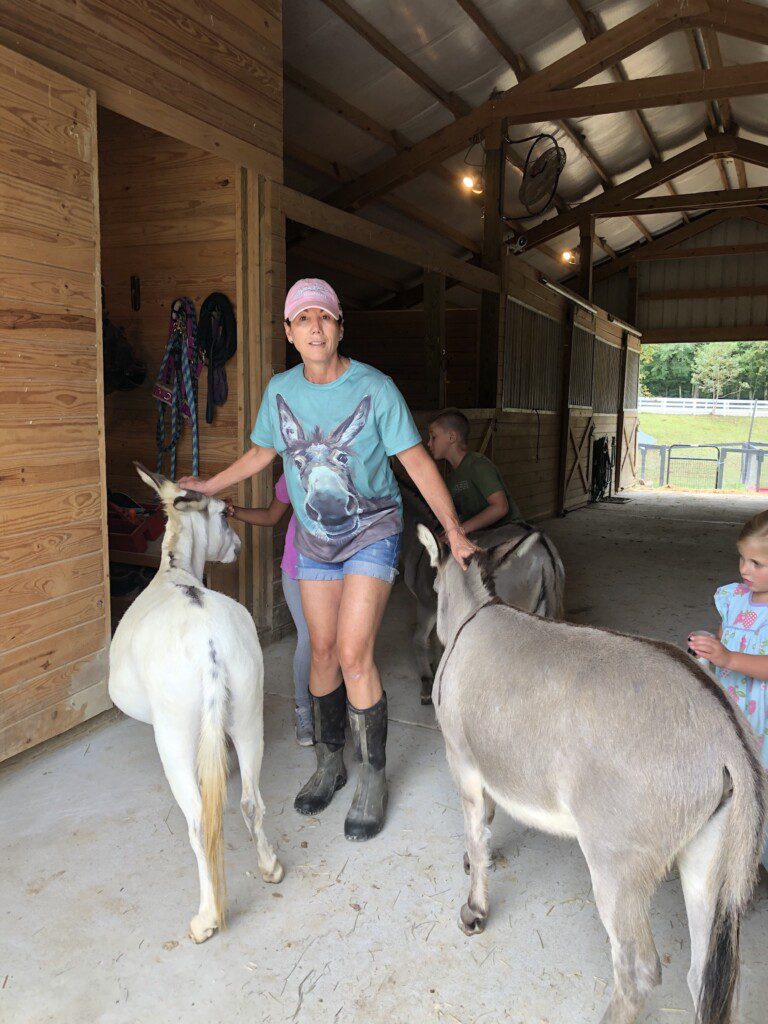 Teryl Worster on her farm