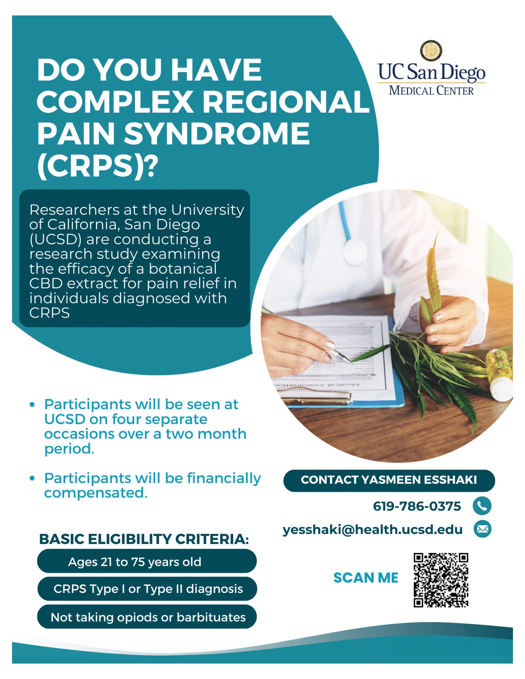 Participate in a New CRPS Study in San Diego
